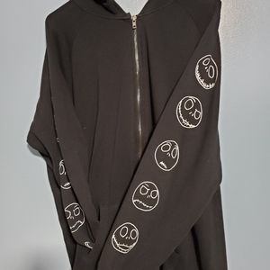 Nightmare Before Christmas Jack Skellington Torrid Black Zip Hoodie 3x